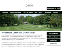 Tablet Screenshot of lostcreekgolfersclub.com